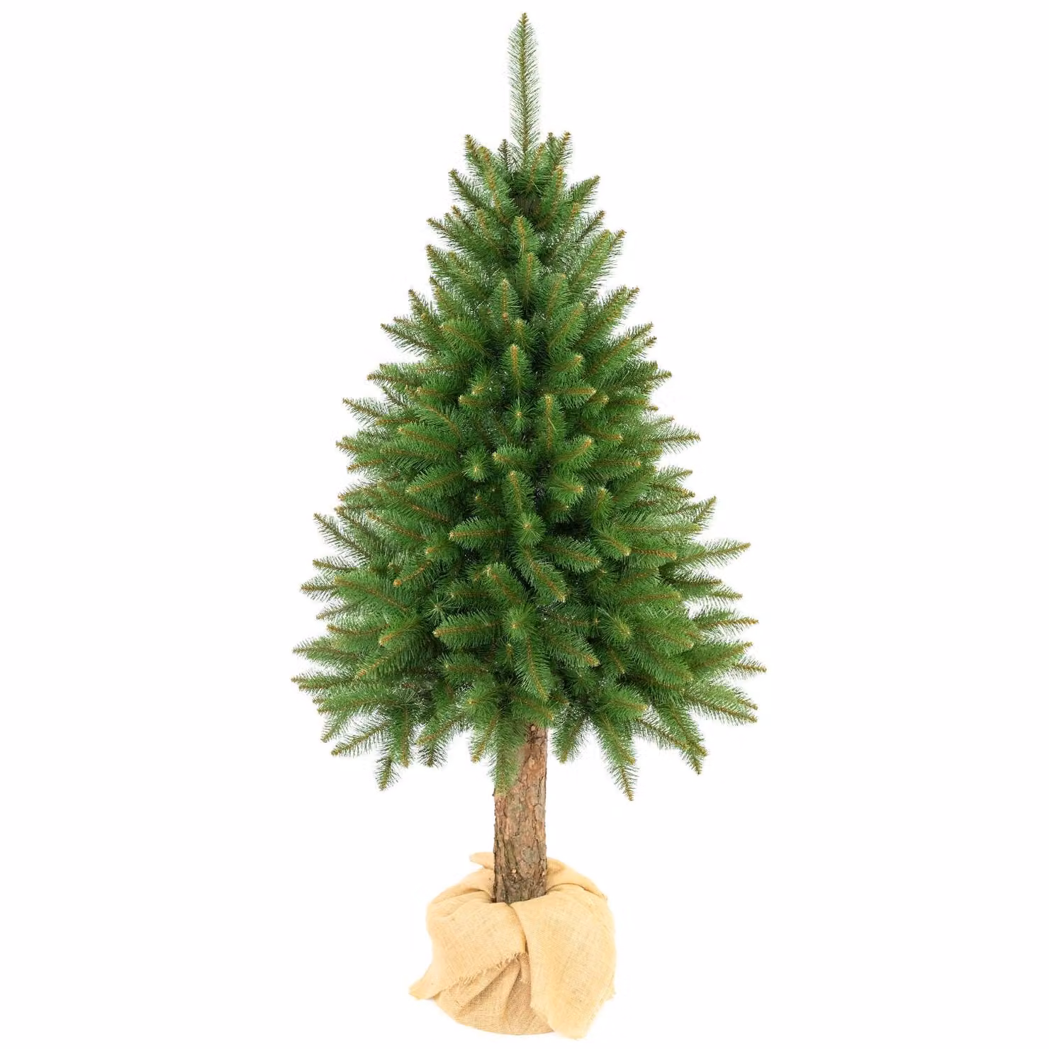 Albero di Natale in abete di alta qualità, con tronco di 160 cm, dalla chioma fitta e dall'aspetto naturale. Marca: Damich