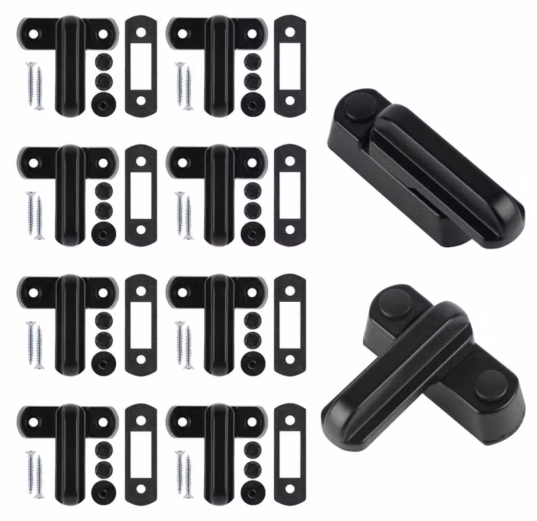 Solidchoice - Set di 10 dispositivi di sicurezza per finestre, completo di viti