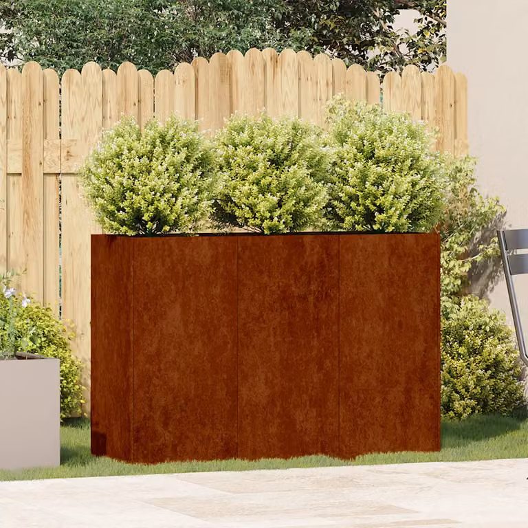 vidaXL Fioriera Arrugginita 120x40x80 cm in Acciaio Corten