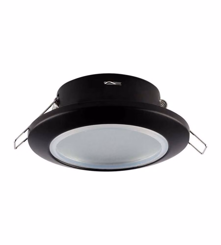 Portafaretto LED da Incasso Rotondo GU10 Colore Nero