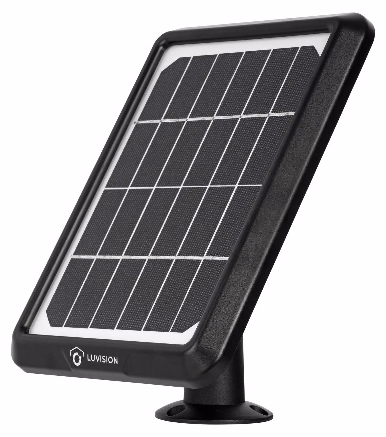 Pannello solare LUVISION per telecamera di sorveglianza con batteria, colore nero