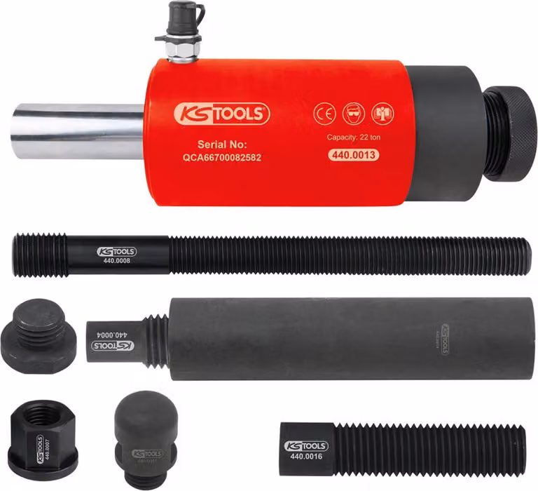 KS TOOLS Set di cilindri idraulici di spinta e trazione, 22t, 10 pezzi ( 440.0010 )