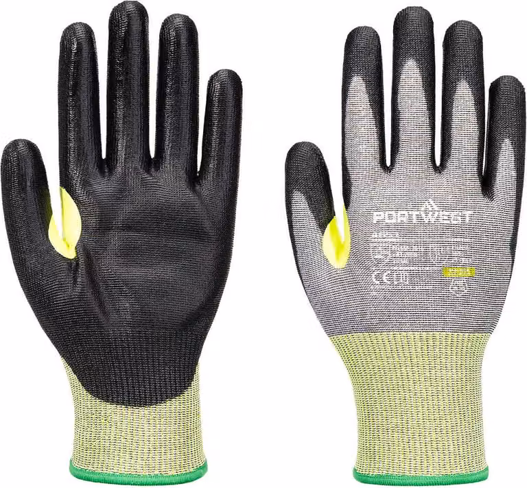 Guanto antitaglio Cs E15Poliuretano- Taglia Xs - Grigio/Nero - Portwest