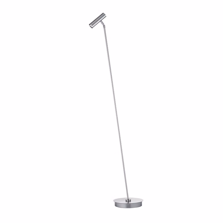 HELL Lampada da terra a LED Tom Pro, dimmerabile, Alluminio / Grigio / Zincato, Soggiorno / Sala da pranzo, Metallo, Moderno, Lampada LED da terra