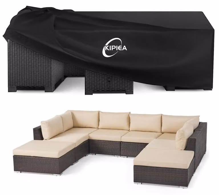Copertura protettiva per mobili da giardino, resistente alle intemperie invernali, in tessuto Oxford 420D, impermeabile, con protezione UV, dimensioni 320x320x81 cm