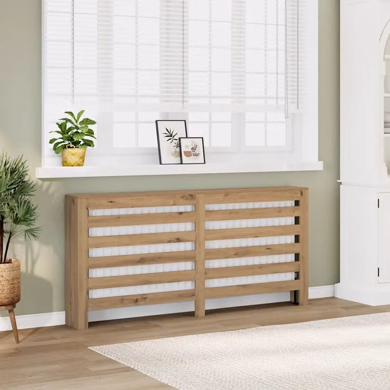 Copertura per radiatori vidaXL in legno Rovere marrone L: 149 cm, P: 20 cm, H: 82 cm