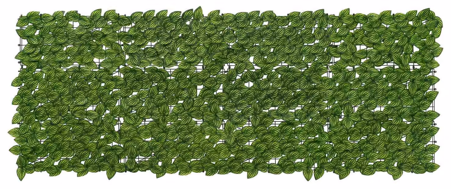 Schermo per balcone con foglie Verde e Giallo 200 x 75 cm