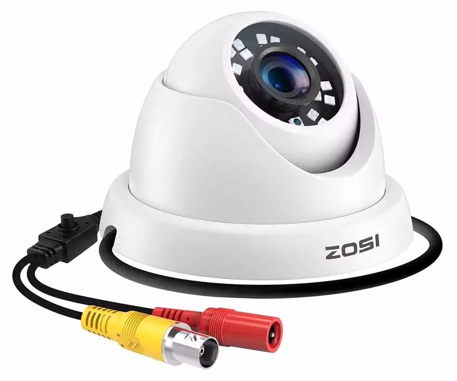 Telecamera di sicurezza CCTV, risoluzione 1080P HD, design resistente agli agenti atmosferici, colore bianco, modello 4-in-1