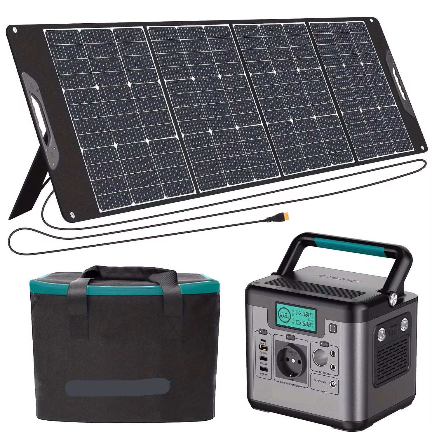 Centralina portatile – Alimentazione mobile – Gruppo di continuità – Batteria per campeggio – Compatta