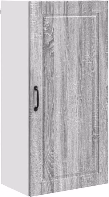 Armadio da cucina a parete moderno con ripiani 50 x 31 x 100 cm pratico spazio di archiviazione in legno multistrato grigio sonoma 02_0054471