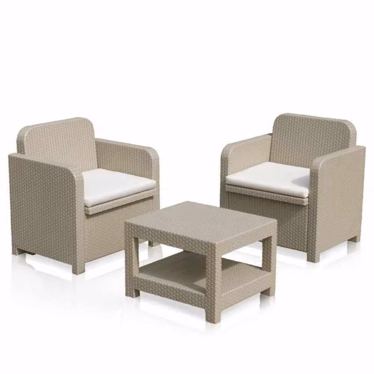 Sedia da giardino Grand Soleil Giglio Bar Rattan 2 posti - Beige