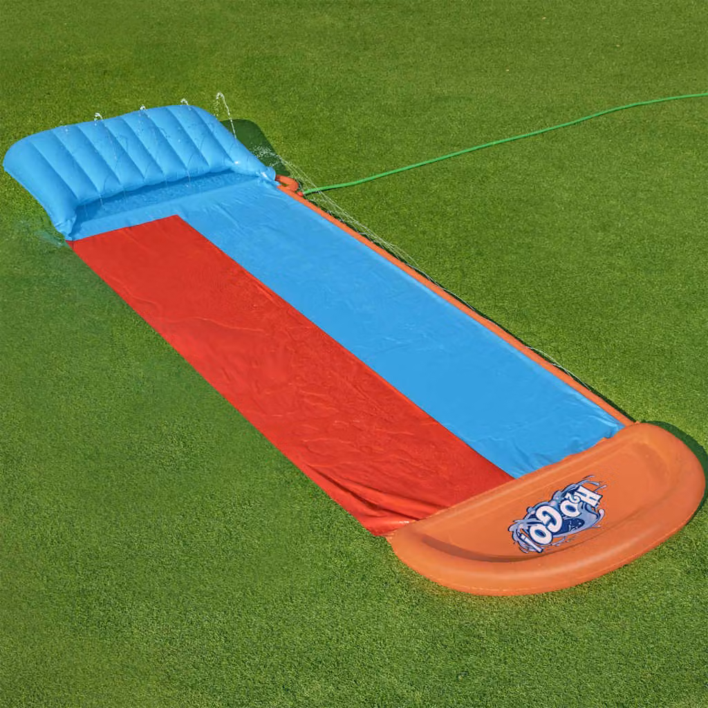 Bestway H2OGO Tsunami Splash Ramp con doppio scivolo e spruzzi d'acqua, multicolore