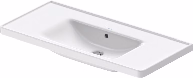 Duravit D-Neo lavabo, 1005x480mm, sans trou pour robinet, avec trop-plein, blanc brillant, 2367100060, 2367100060