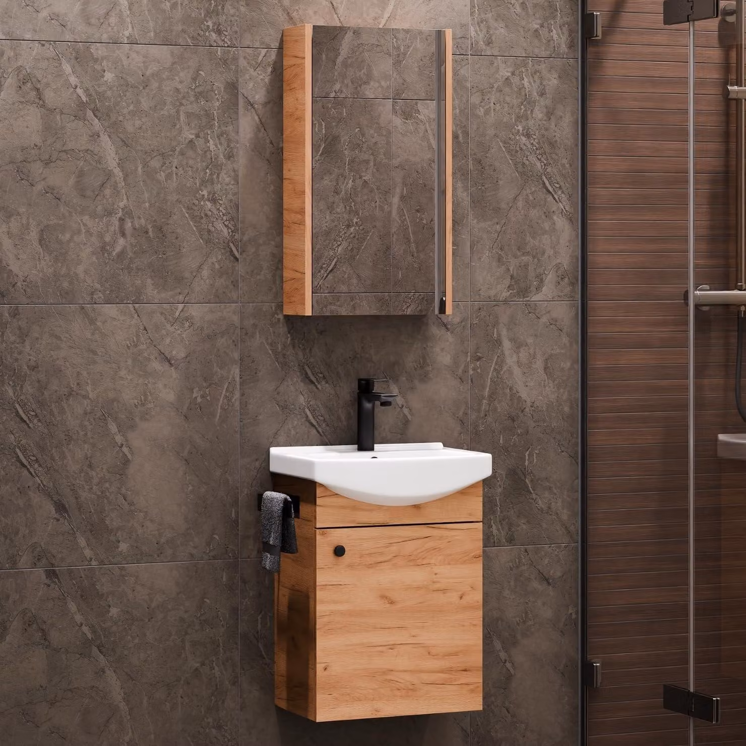 Mobili da bagno - Mobiletti per il bagno - Mobiletti sotto lavabo - Mobiletti a terra - Specchiere - Dimensioni: 45x60x33 cm
