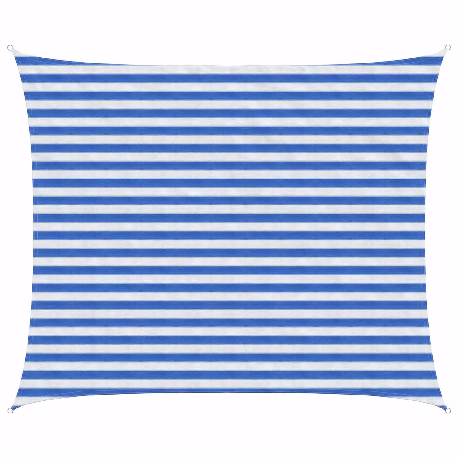 Telo Ombra Rettangolare vidaXL in HDPE Blu e Bianco L: 4 m, P: 2,5 m