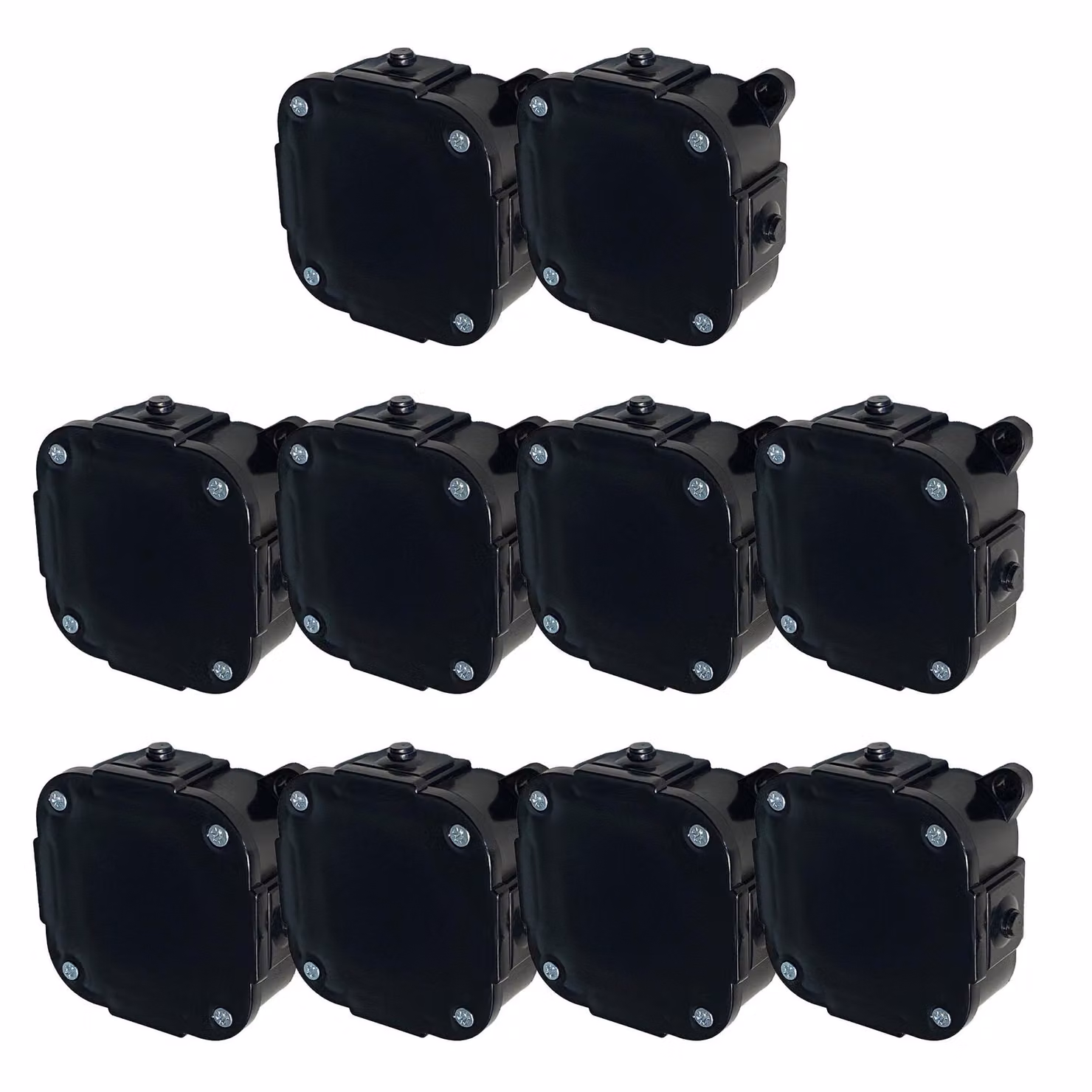 10x scatola da incasso 88x88x40mm IP44 400V con terminali neri VP-74 EDO777933 EDO Technic