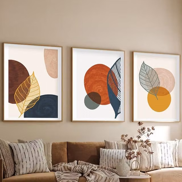 Set 3 quadri Geometric