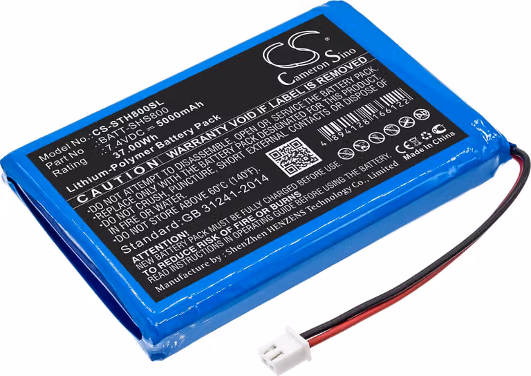 TECHTEK Batteria compatibile con [Siglent] SHS1000, SHS800 sostituisce BATT-SHS800, per SHS-BAT
