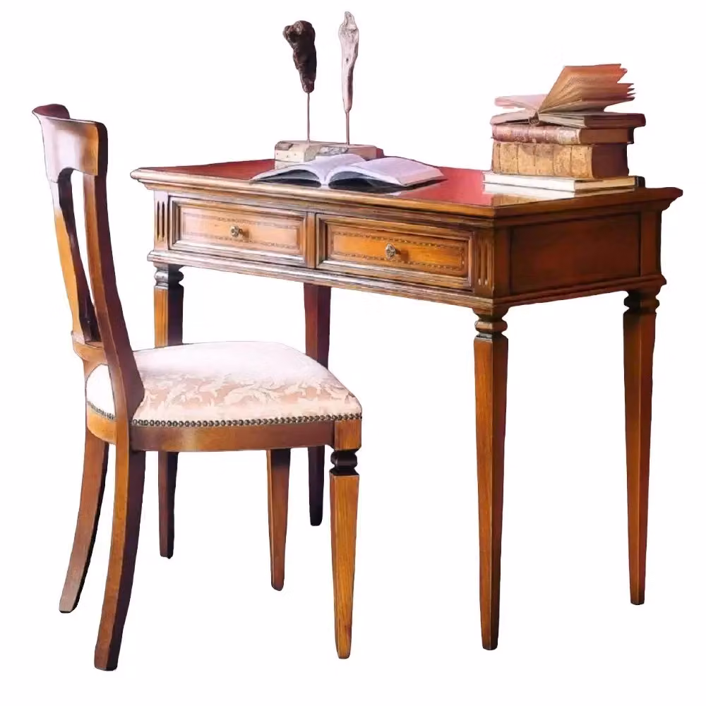 Scrivania classica in legno Mobili 2G con 2 cassetti L: 100 cm, P: 54 cm, H: 80 cm – 2