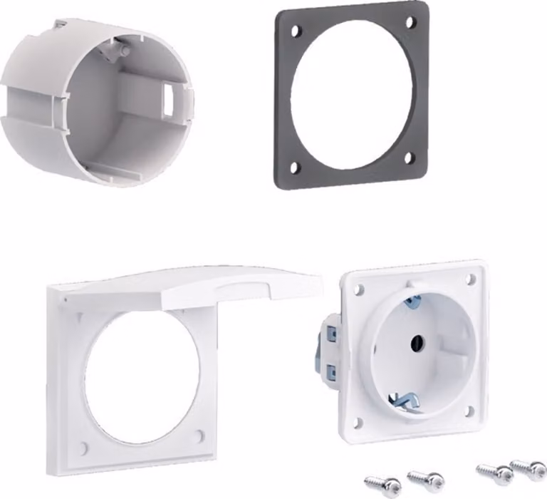 HAGER ZY02SD Bestückungspaket 1xSchuko für Flansch (ZY02SD)