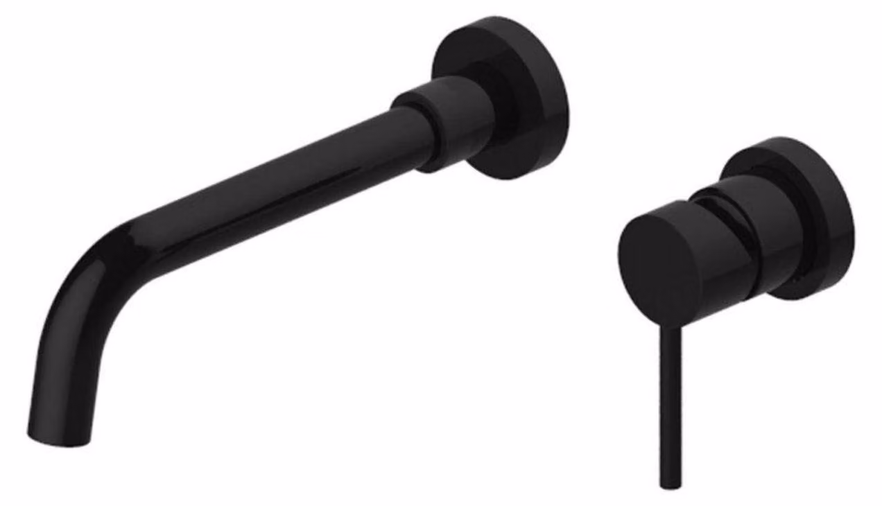 Rubinetto per lavabo in ottone, finitura nero opaco, bocca girevole a 360°, attacco filettato 1/2"
