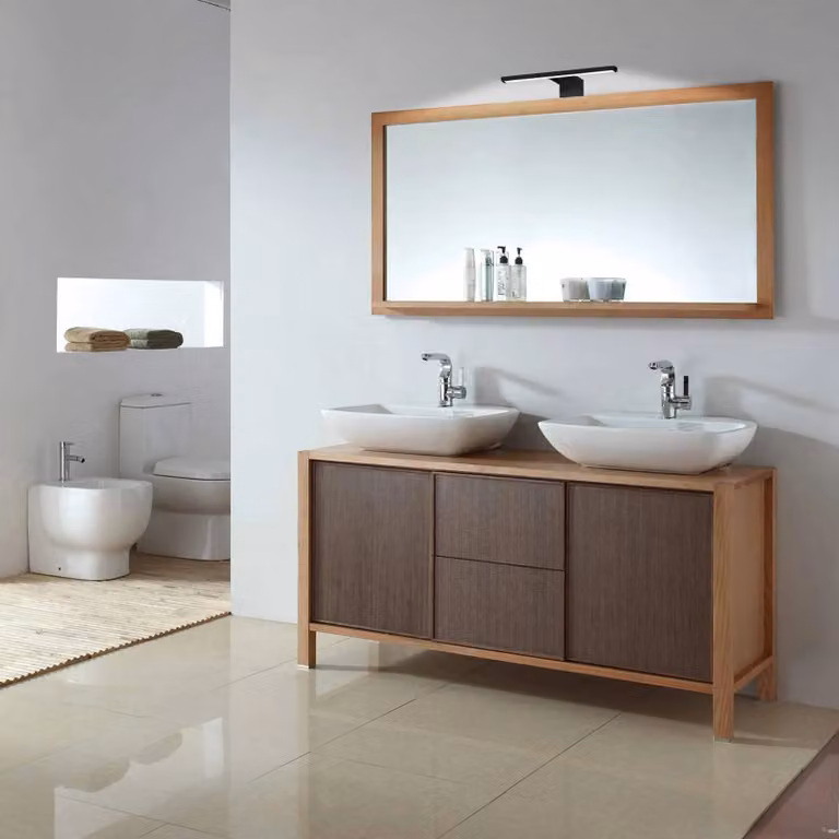 B.K. Licht Applique da parete Bill, Nero, Bagno, Metallo, Moderno, Applique