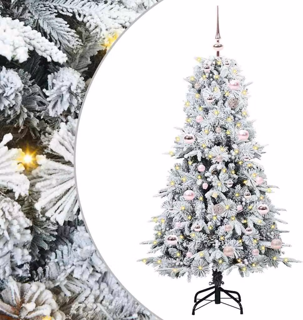 Maison Exclusive - Albero di Natale artificiale pieghevole, bianco, 150 cm, in PE e PVC