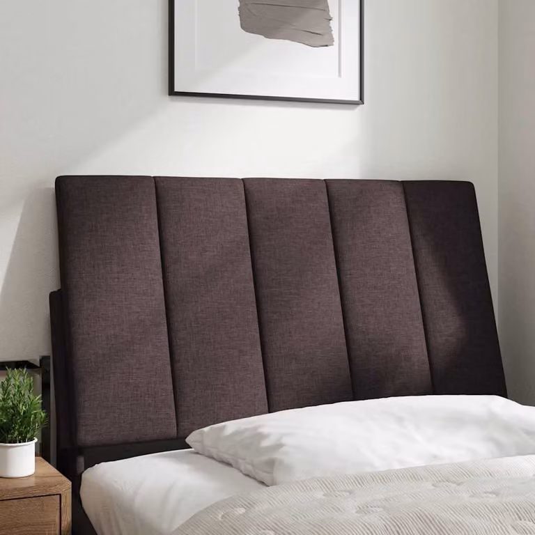 vidaXL Cuscino Testiera Hanko Marrone Scuro 80 cm in Tessuto