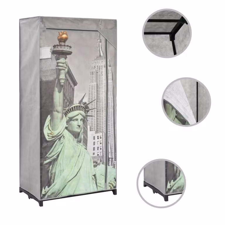 vidaXL Armadio 75×45×160 cm in tessuto New York