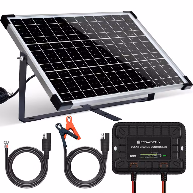Kit di pannelli solari da 25W a 12V con regolatore di carica, ideale per auto, barche e camper