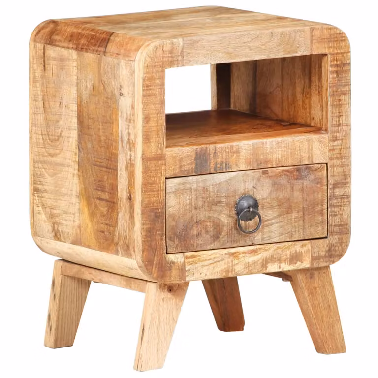 SYFAX™ Comodino 30x30x41 cm in Legno di Mango Grezzo