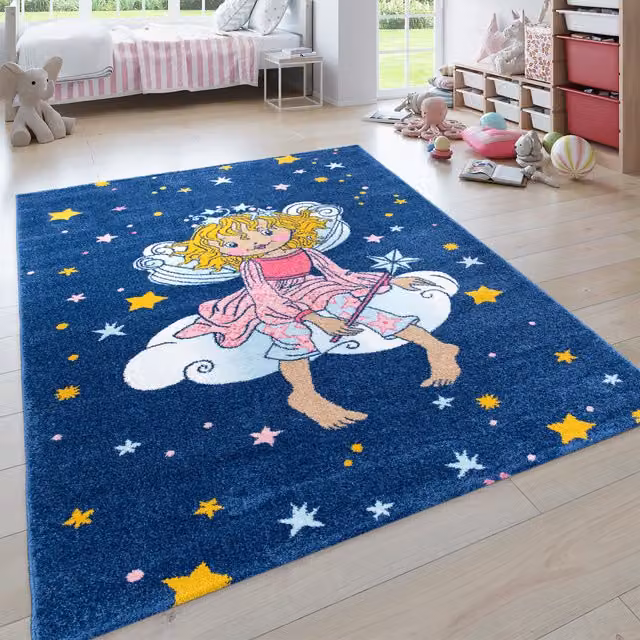 Tappeto per bambini Prinzessin lillifee blu L: 150 cm, P: 80 cm – 1