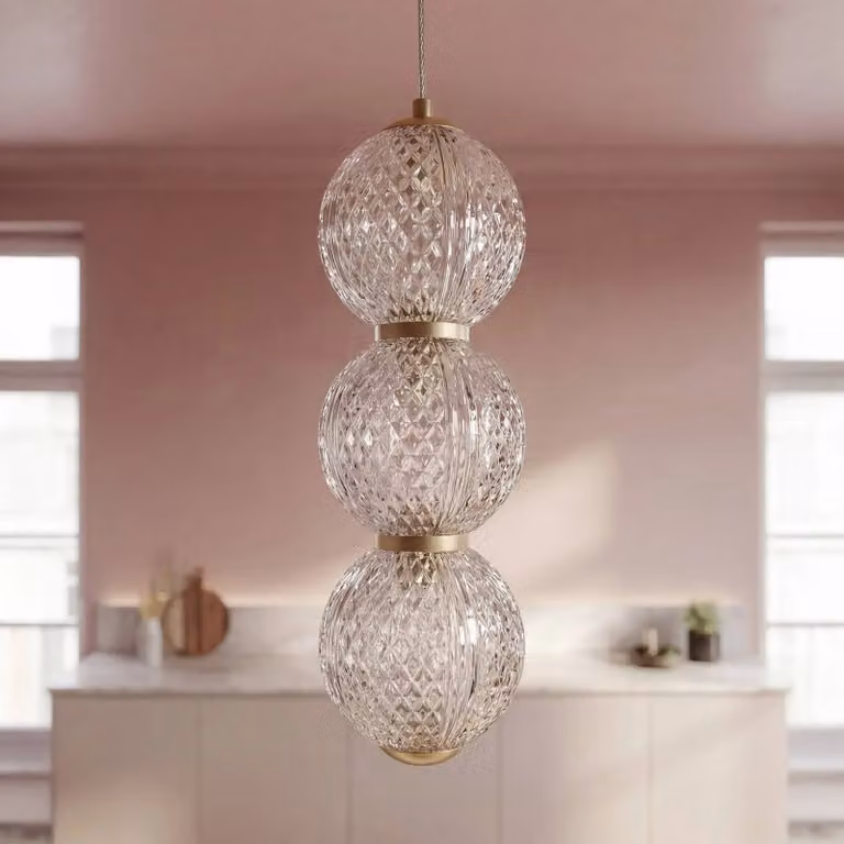 OSRAM Lampada a sospensione Decor Xstal, Ottone / Oro, Soggiorno / Sala da pranzo, Vetro, Moderno, Lampada a sospensione
