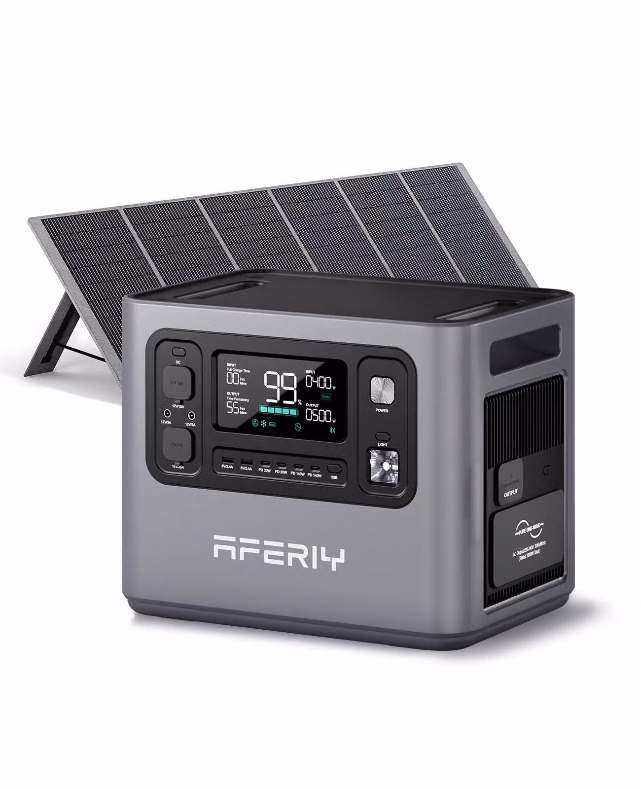 AFERIY P280 2800W 2048Wh Power Station con Pannello Solare 400W