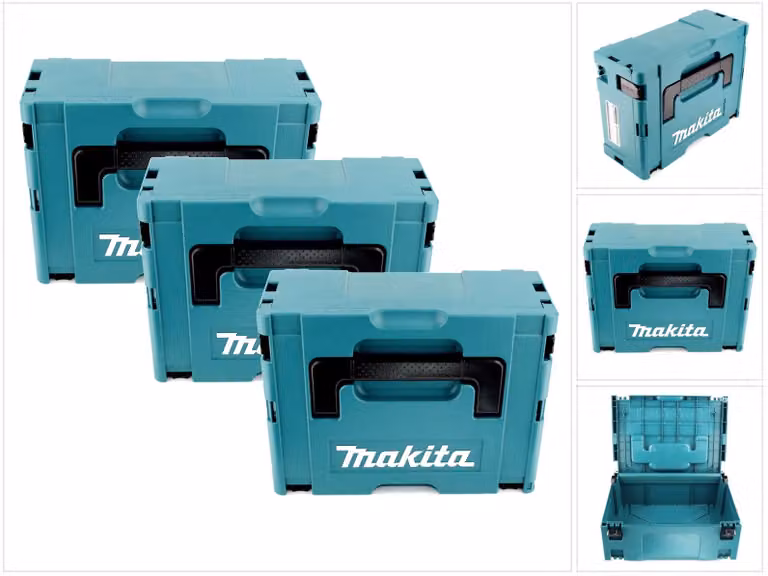 Makita Set di 3x Valigette MAKPAC 2 - senza Inserto