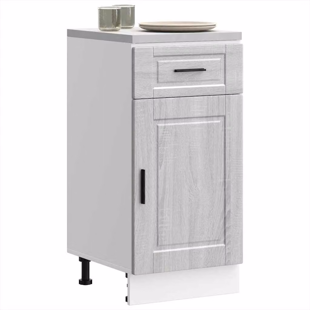 Base da cucina moderna vidaXL Porto Grigio Sonoma in legno multistrato e MDF, L/P/H: 46 x 40 x 81,5 cm