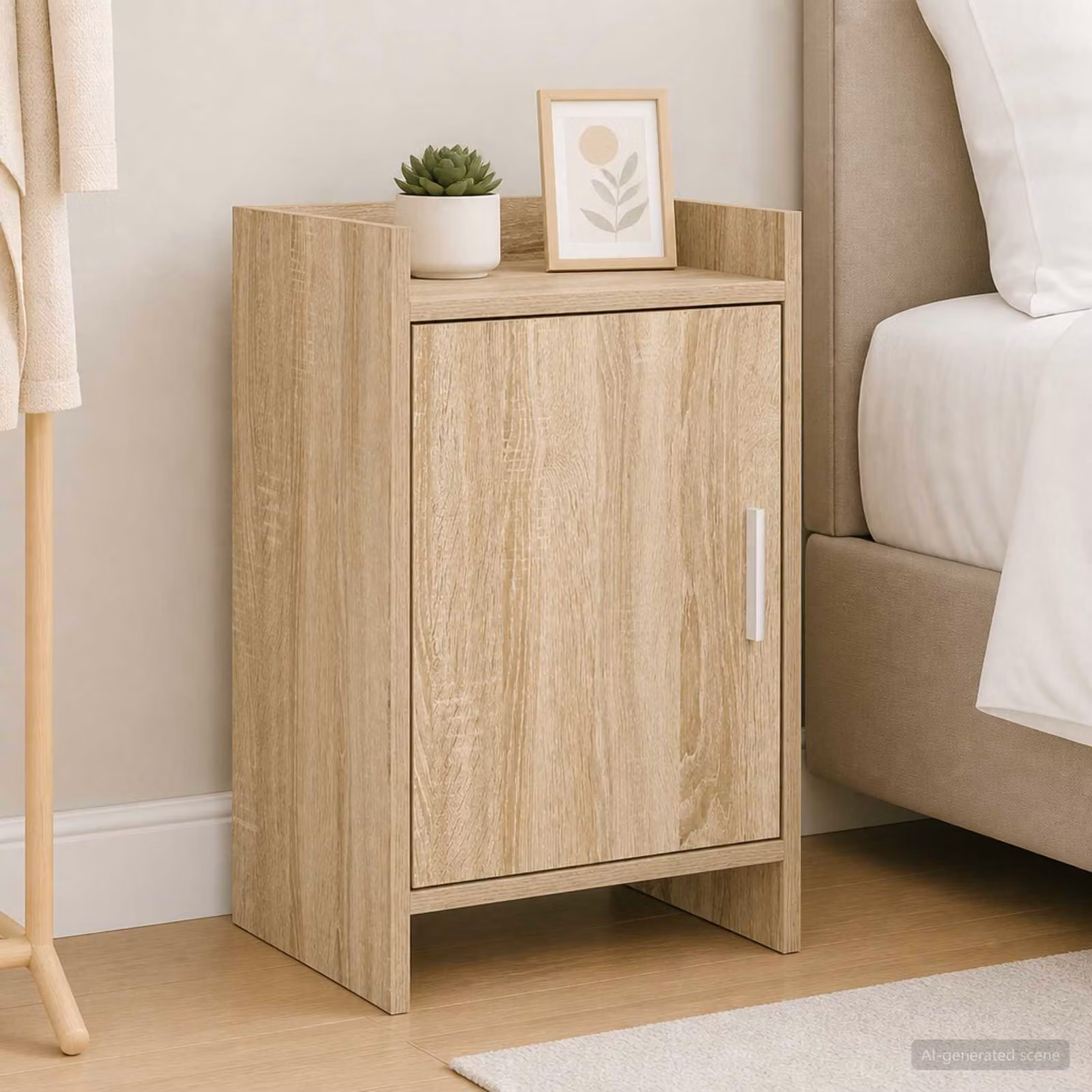 Set di 2 comodini moderni vidaXL in rovere sonoma, L 40 cm x P 30 cm x H 60 cm