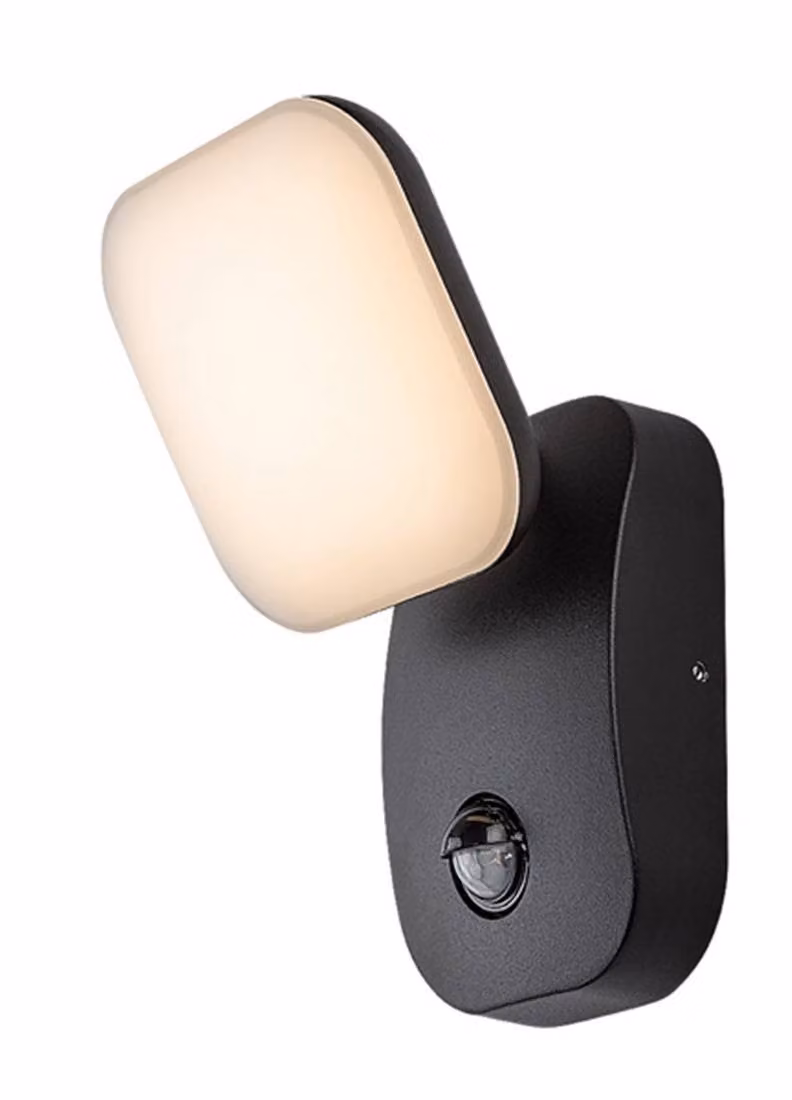 Rabalux Black Apparecchio LED con sensore di movimento Odiel 12W IP44 77058