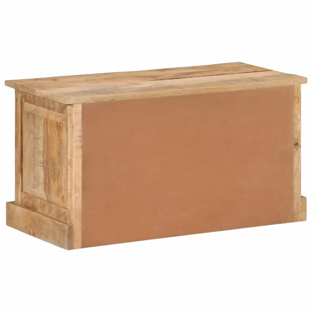 Panca con Scarpiera vidaXL in Legno di Mango Marrone, L 85 cm x P 40 cm x H 45 cm – 2