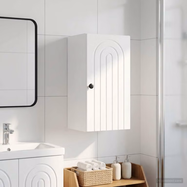 Armadio da bagno a muro vidaXL ALKMAAR Bianco L: 30 cm, P: 31 cm, H: 59 cm