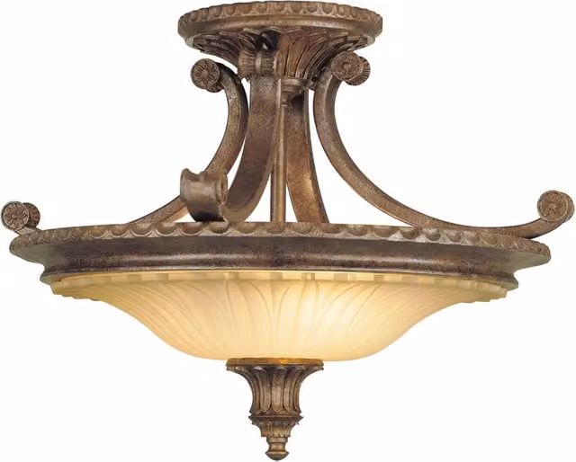Plafoniera Stirling Castle bronzo britannico 2xE27 Feiss