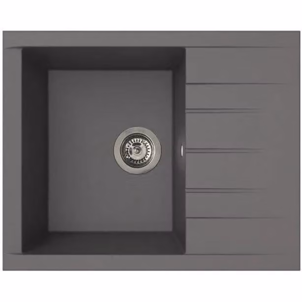 Lavabo - Resina SMC - Grigio cemento - Da incasso - STRADOUR - Cube 1C XS - 62 x 50 cm