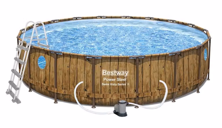 Power Steel Swim Serie Vista 549x122 Rotonda 18FT BESTWAY 7in1 Piscina a cremagliera