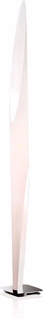 Lampada da terra LED KDLN Shakti dimmabile in metallo e plastica bianca e cromata