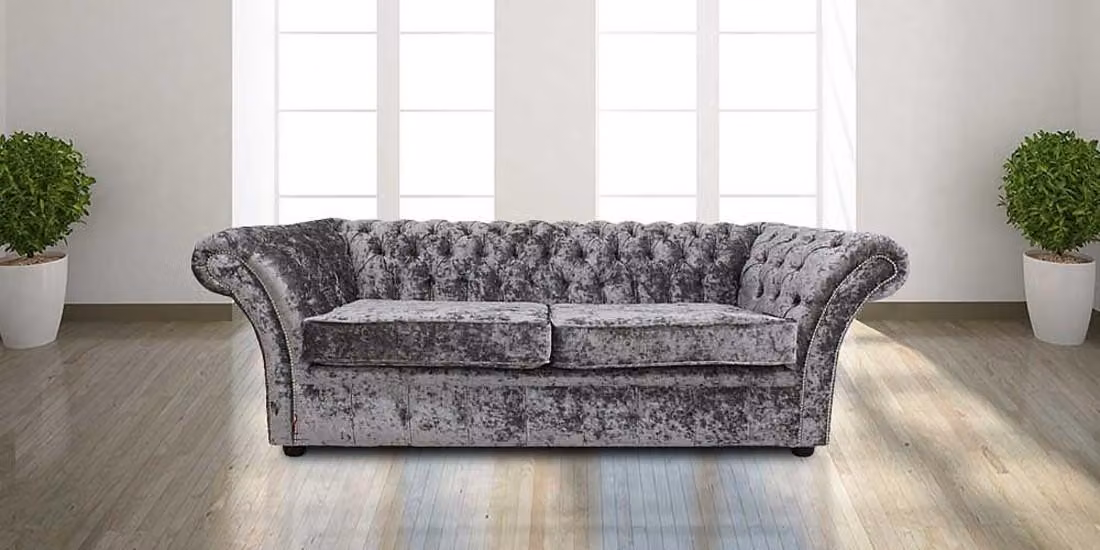 Chesterfield Design Luxus Polster Sofa Couch Sitz Garnitur Leder #233