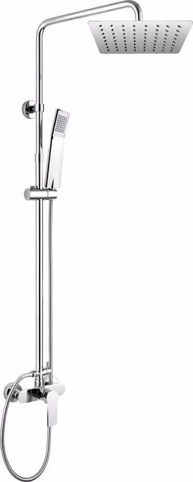 Miscelatore doccia Mereo Dita con piatto doccia angolare Slim, acciaio inox - CBE60104SDD