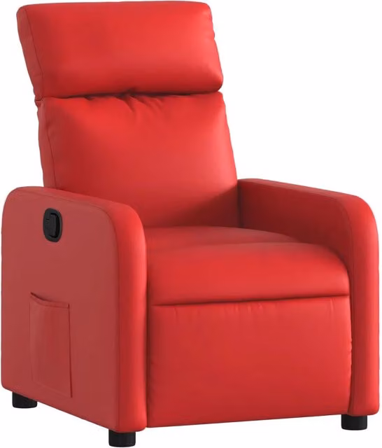 Poltrona | Sedia Relax Reclinabile Rossa in Similpelle
