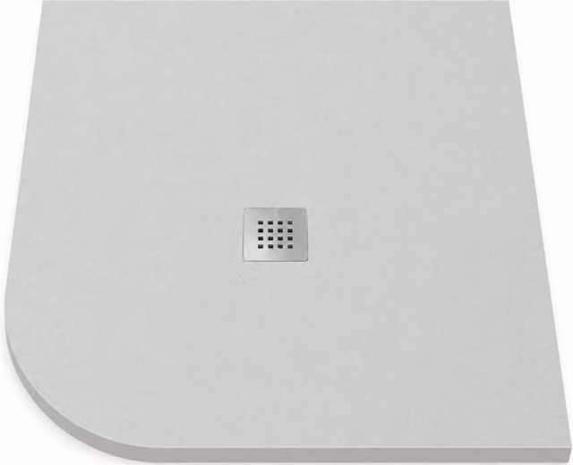 Piatto doccia semicircolare ROUND 90x90 cm Nuvola griglia in acciaio