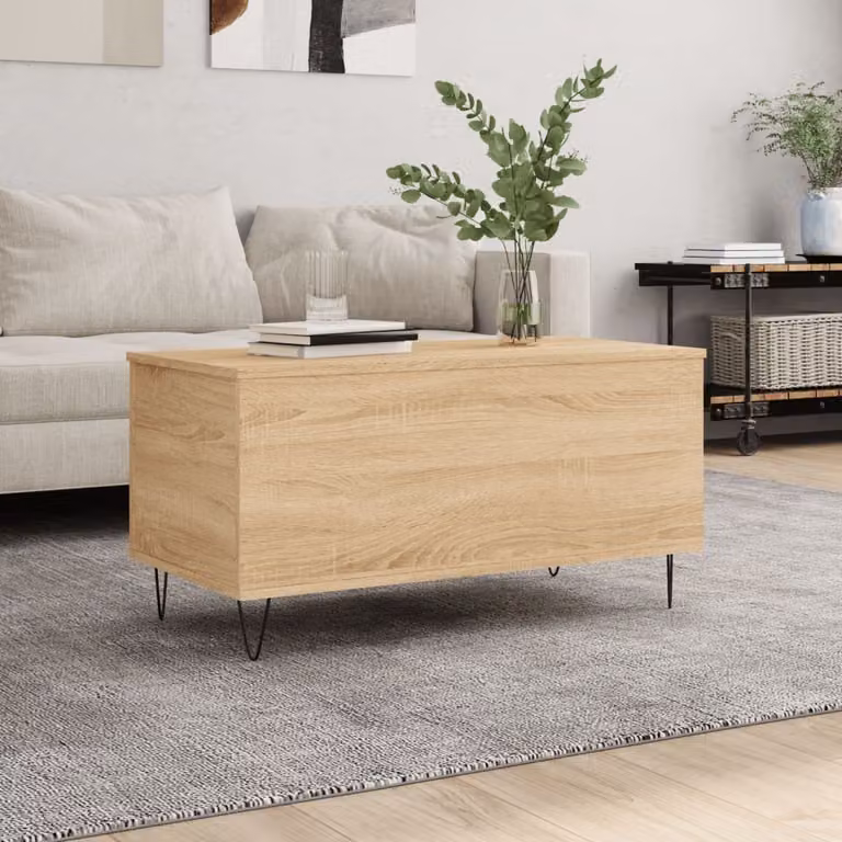 Maison Exclusive - Tavolino Sonoma in rovere 90x44,5x45 cm Materiale ligneo