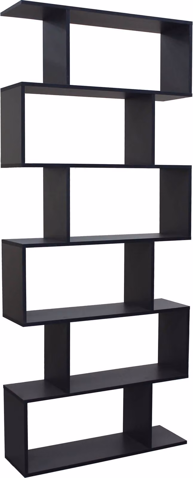 Milani Home - libreria moderna 80 x 24 x 191 cm, antracite, truciolare bilaminato